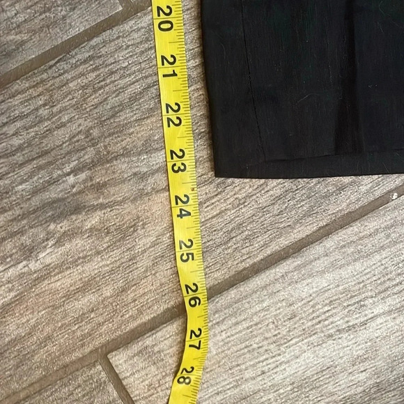 Calvin Klein Black Linen Blend Crop Wide leg Pants Size M Stretch waist Tie NWT - Picture 10 of 12